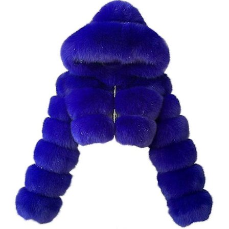 Faux Fur Pelsjakke Dame Med Hætte Cropped Bubble Frakker Fleece Kort Varm Jakke Størrelse Frakker Til Kvinder