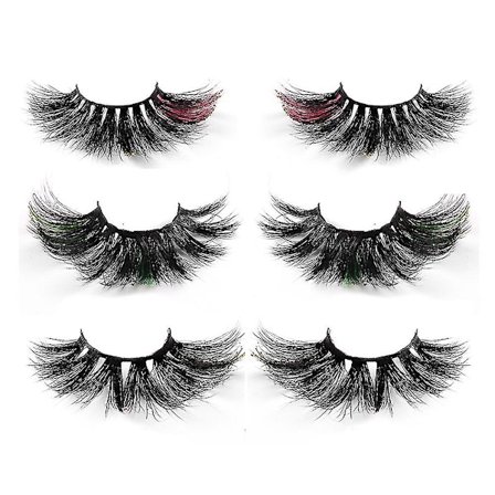 Glamnetic Eyelashes, Lashes Med Färg, Mink Lashes, Eyelashes För Makeup Lash Extensions - 3 Par-26(Stil 4)