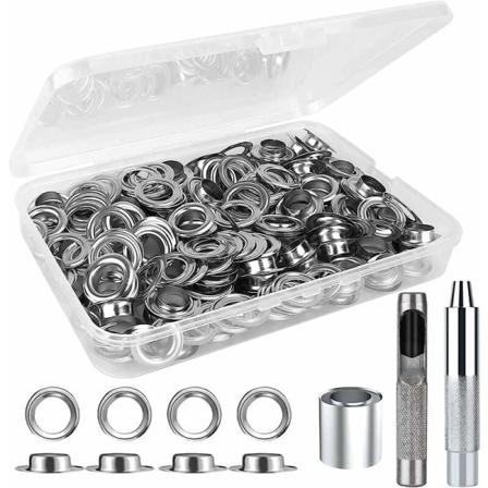 Eyelet Tool Kit Kit 12mm - 120 Sets Metal Grommet - Grommet Eyele