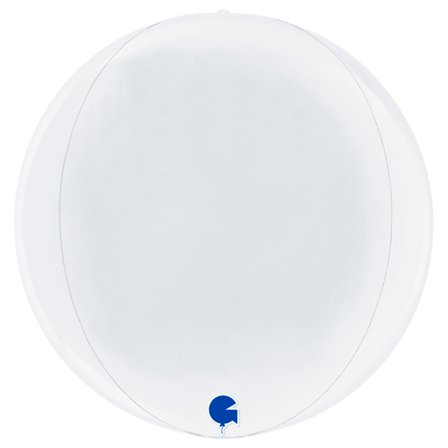 Globe Folieballon Hvid