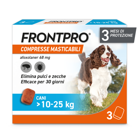 Frontpro Contro Pulci E Zecche 3 Compresse Masticabili Per Cani