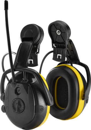 Hellberg REACT Høreværn Radio, skærm, hjelmbeslag, Høreværn