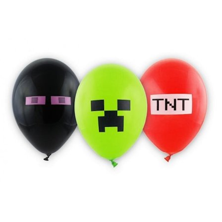 Minecraft Ballonger - Creeper, Enderman, TNT - 6 st