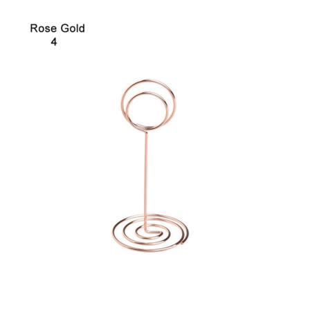 1/5 St Placeraskortklämmor Stativ Fotoklämmor Rose Guld 4-1st