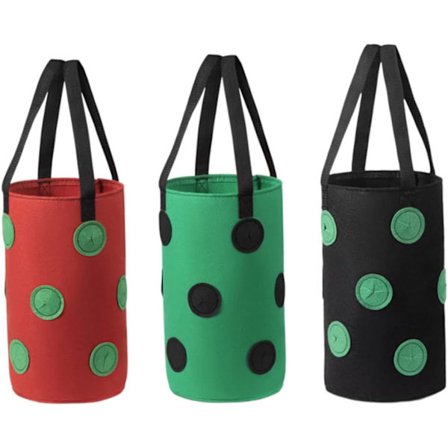 Plantepose Groposer 3 Gallon Jordbær Gropose Planter, Plantepose Planteposer Grøntsagsplante