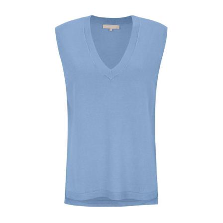 Soft Rebels SRMarla V-neck Loose Fit Knit Vest Blå, Dame Slipover