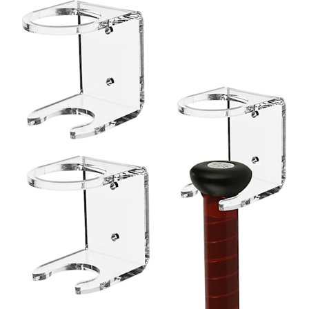4 stk. Akryl Baseball Bat Vægmontering, Baseball Bat Rack, Vægmonteret Baseball Bat Holder, Softball Væg Stand Holder Rack, Til Opbevaring Eller 