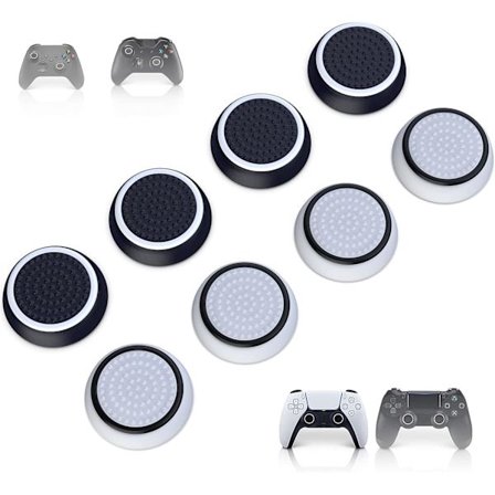 PS4 Xbox PS5 Tommelfinger-stik tilbehørssæt 8 Controller Grip Caps til Xbox One Series X S Nintendo Switch Pro Controller PS5 PS4 Gamepad Beskyttelse 