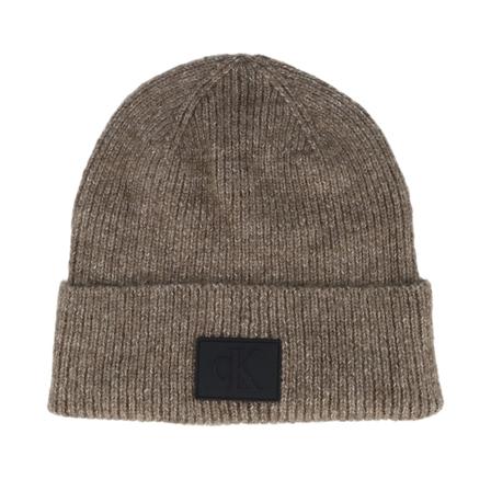 Calvin Klein - Beige cuff Bonnet - Rubberized Beanie Falcon Cuff @ Hatstore