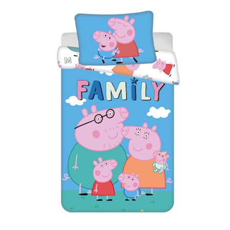 Peppa Pig Big Pig Family sängkläder för barn 100×135 cm, 40×60 cm