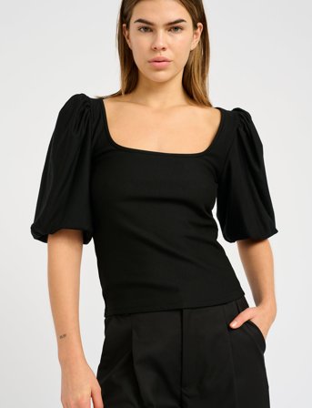 Gestuz Rifagz Balloon Top - Black - S