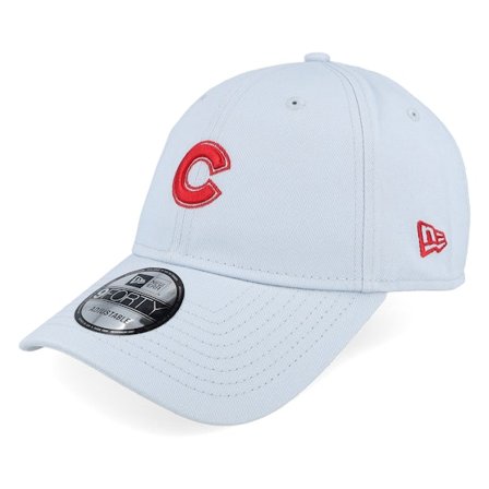 New Era - MLB Blå adjustable Keps - Chicago Cubs Washed 9FORTY Sky/Scarlet Adjustable @ Hatstore