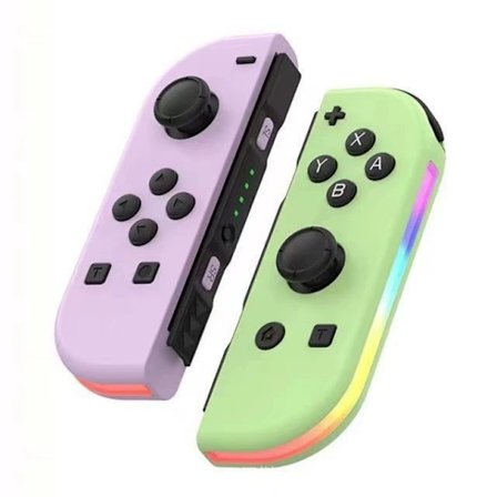Switch Joy-Con vasen ja oikea peliohjain, värikäs RGB-valaistusefekti, herätystoiminto, 5.2 Bluetooth, värinä, somatosensorinen