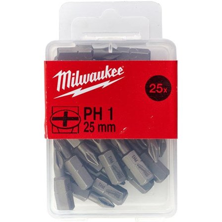 Milwaukee PH1 Bits 25-pack 25 mm, Maskintillbehör & förbrukning