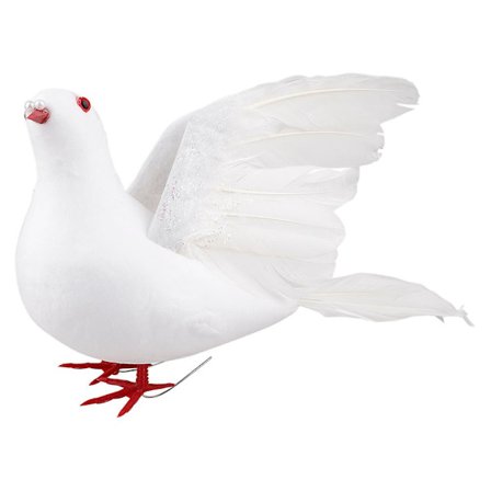 Kunstig Hvid Due Falsk Due Ornament Hjem Decor Julepynt Fest Dekorationer