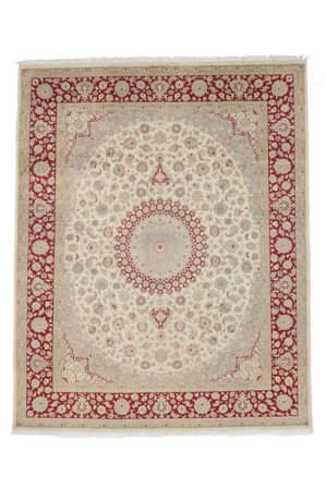 Håndknyttet Tabriz Royal Tæppe 244X306 Orange/Beige