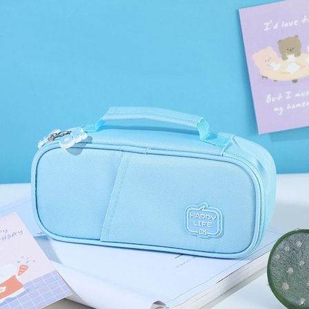 Stor kapacitet Penalhus Opbevaringspose til brevpapir BLÅ