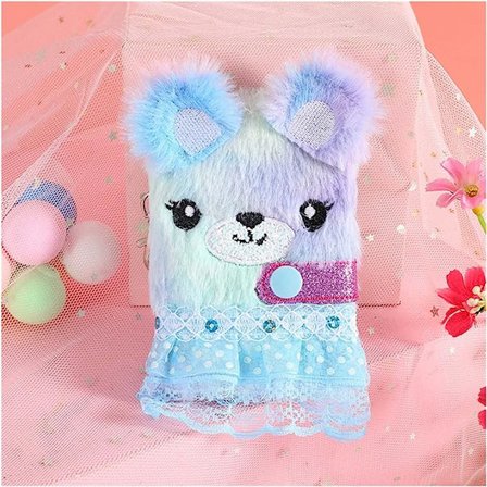 Anteckningsbok Spiral Söt Katt Plysch Anteckningsbok Kawaii Hänge Nyckelring Anteckningsbok Daglig Plan Dagbok Anteckningsblock Pappersvaror (Färg : 