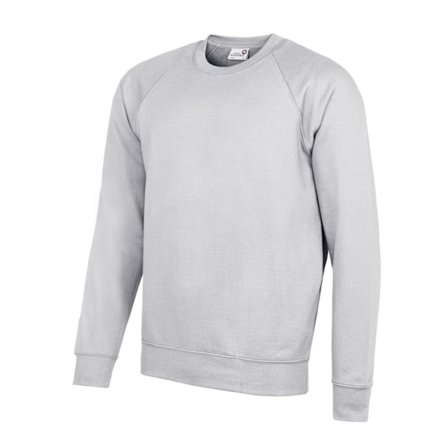 AWDis Academy Herr Crew Neck Raglan Sweatshirt M Grå