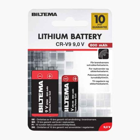Biltema - Litiumbatteri 9 V