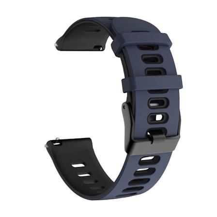 22 mm:n kaksiv riset silikonirannekkeet Huawei Watch GT 3 46 mm:lle Blue Black