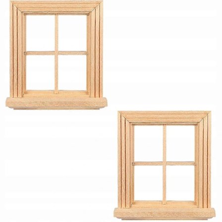 Vanlig vindu med fire ruter. Liten trevariant