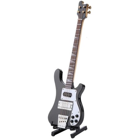 Musiikki-instrumentin pienoismalli koristeet Musta basso kitara pienoismalli pienoismalli