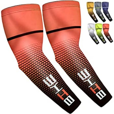 Röda (L) Armvärmare Herr & Dam, Sol Anti-UV-skydd UPF 50+ A