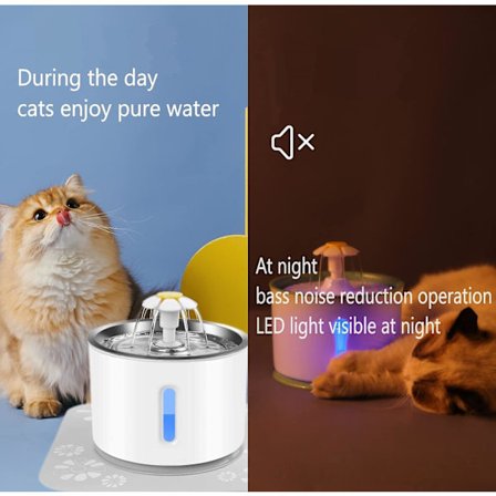 Kissan ja koiran juoma-automaatti, 2,4 litran kissan ja koiran juoma-automaatti aktiivihiilisuodattimella, hiljainen vesipumppu, kissan juoma-