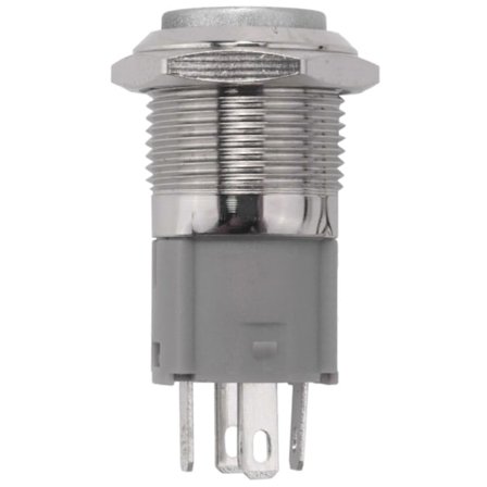 12V 16mm Bil LED Ljus Momentan Signalhorn Knapp Metallbrytare Tryckknapp blå