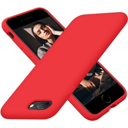 Gummibelagt stødsikker etui iPhone 7 Plus / 8 Plus - RØD