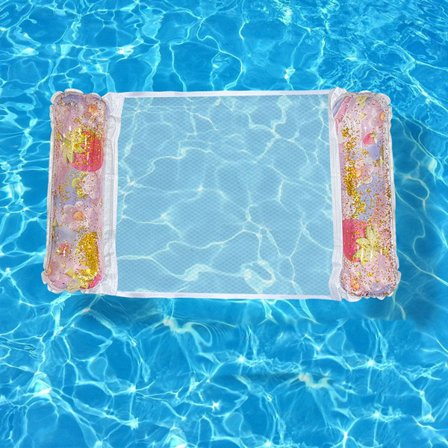 Vand Hængekøje, Svømmelegetøj, Oppustelig Flydende Hængekøje, Pool Flydende Seng, 4-i-1 Multifunktionel Flyder, Ultralet Bærbar Foldbar