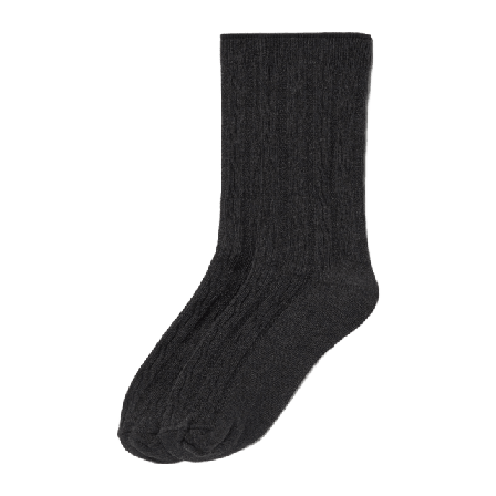 Åhléns Kabelstickade strumpor i ekologisk bomull Sockor Grå 39/41