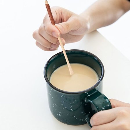 Pakke med 3 trækaffeskeer, mælkehonningskeer KLB