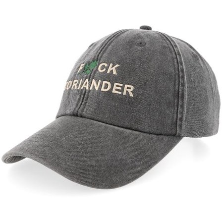 Iconic - Svart unconstructed Keps - Anti Coriander Vintage Washed Black Dad Cap @ Hatstore