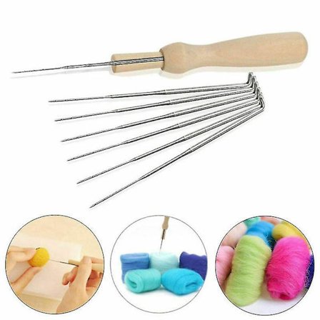 30x Filtnålar Set Med Handtag Ull Filt Verktyg Filt Startkit Gör-det-själv Mixed