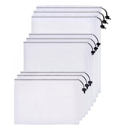 Sett med 24 gjennomsiktige skoposer for reiser, store, klare skobeskyttere