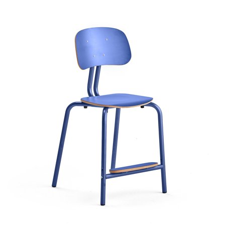 Classroom chair YNGVE, 4 legs, cobalt blue, midnight blue, H 520 mm