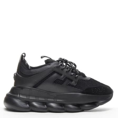 Versace Pre-owned, Pre-owned Leather sneakers Zwart, Dames, Maat:40 EU,leer