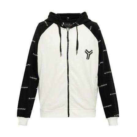 John Richmond Hoodie with logo Hvid, Herre