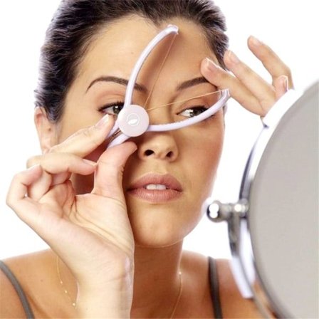 Hårborttagare med tråd för ansikte - Skönhetsverktyg vit