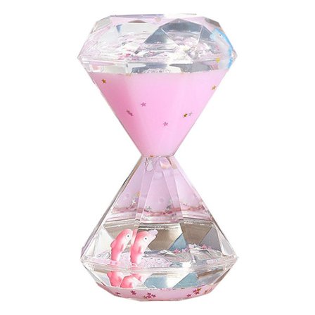 Flytande Timglas Timer Borste Tänder Klocka MJÖLKROSA Milk pink