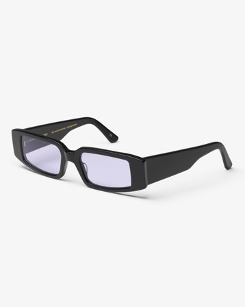 Sunglass 05 - Deep Black Solid - Lavender - One Size