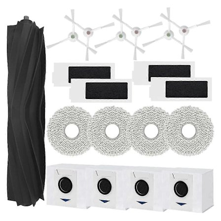 For Deebot T20 OMNI, T20e OMNI robotstøvsuger Hovedsidebørste HEPA-filtre støvposer moppklut