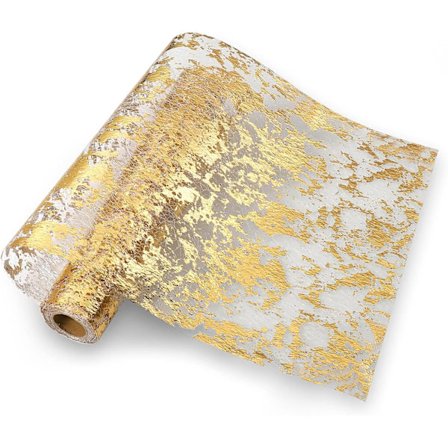 Guld Bordløber, 10Mx28cm Metallic Guld Bordløbere Guld, ZQKLA