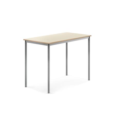 Tisch SONITUS, 1200x700x900 mm, Hochdrucklaminat Birke, alugrau