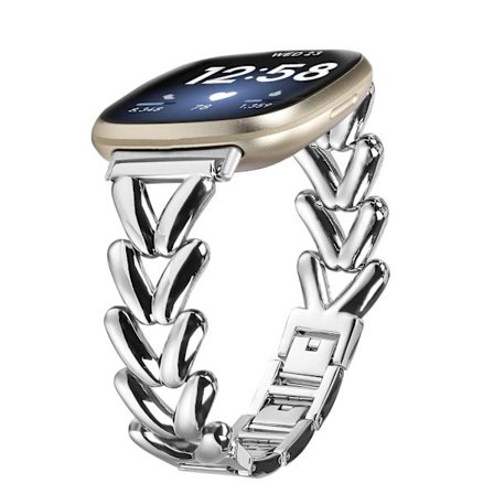 Klockarmband i Rostfritt Stål för Fitbit Versa 4