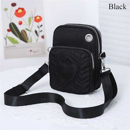 Lille skuldertaske Mobiltelefontaske SORT