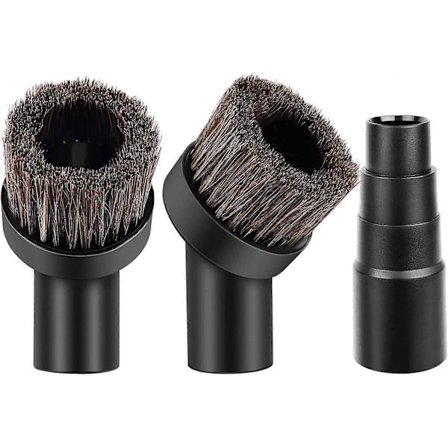 36 mm hestehårs støvsuger børstehoved med universal adapter til 25 mm/1, 32 mm/1-1/4, 35 mm/1-3/8 slange