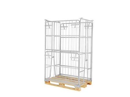 Pallcontainer med grind 1200x800x1800mm - Lyreco - Emballage och lagerutrustning - Lagerutrustning - Vagnar